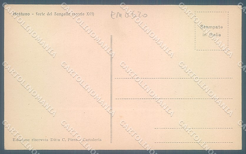 Roma Nettuno Forte del Sangallo Foto cartolina JK6676 – retro