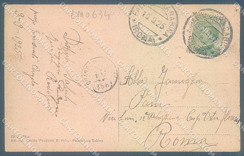 Roma Palombara Sabina Piazza Umberto I cartolina JK6679 – retro