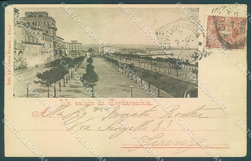 Roma Civitavecchia saluto da cartolina JK6680 – fronte