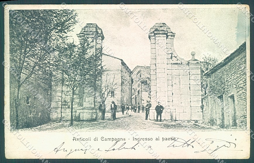 Frosinone Anticoli di Campagna Fiuggi Ingresso Paese cartolina JK6682 – fronte