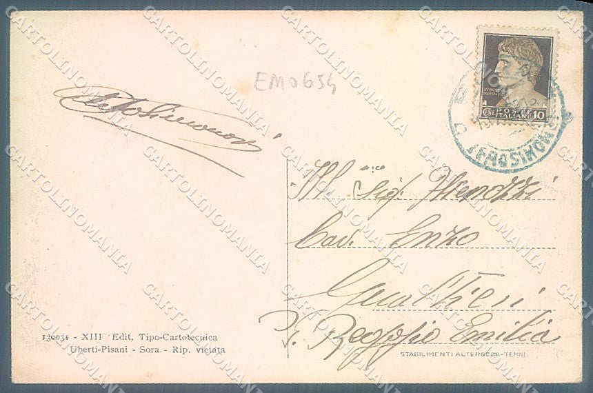 Frosinone Sora Lungo Liri Giuseppe Mazzini cartolina JK6684 – retro