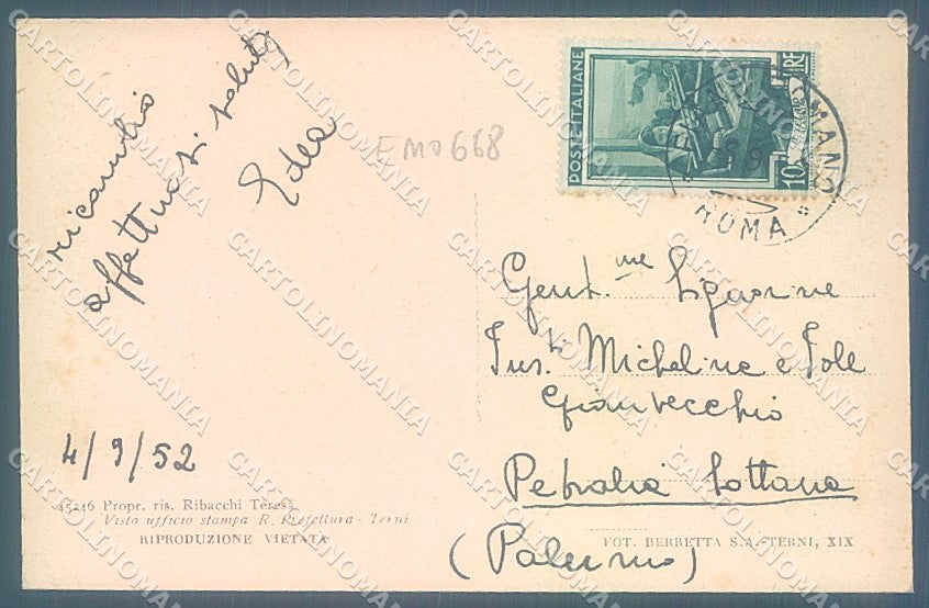Roma Fiano Romano Castello cartolina JK6687 – retro