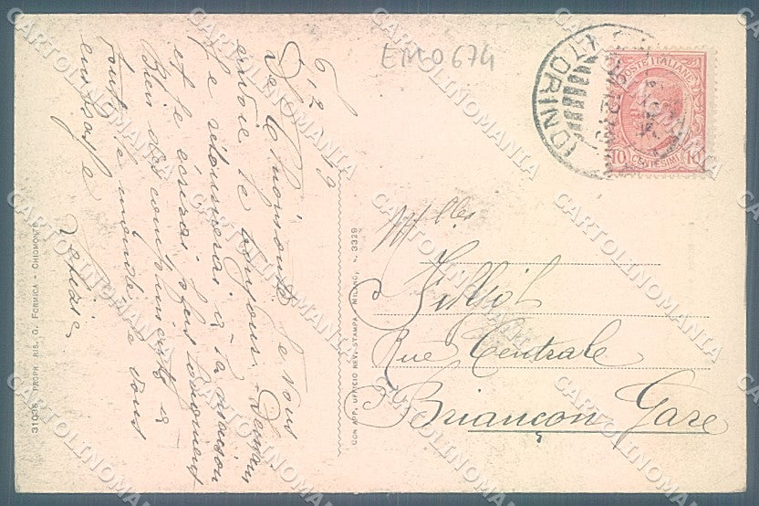 Torino Chiomonte Via Vittorio Emanuele cartolina JK6690 – retro