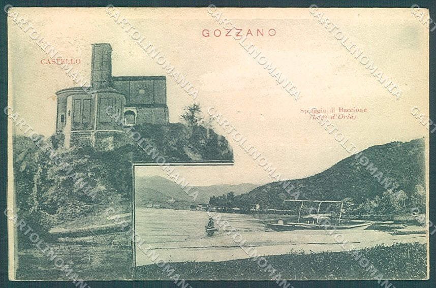 Novara Gozzano Castello Lago Orta ABRASA cartolina JK6691 – fronte