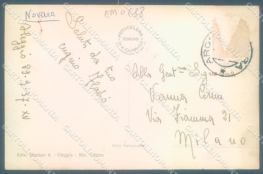 Novara Oleggio Foto cartolina JK6692 – retro