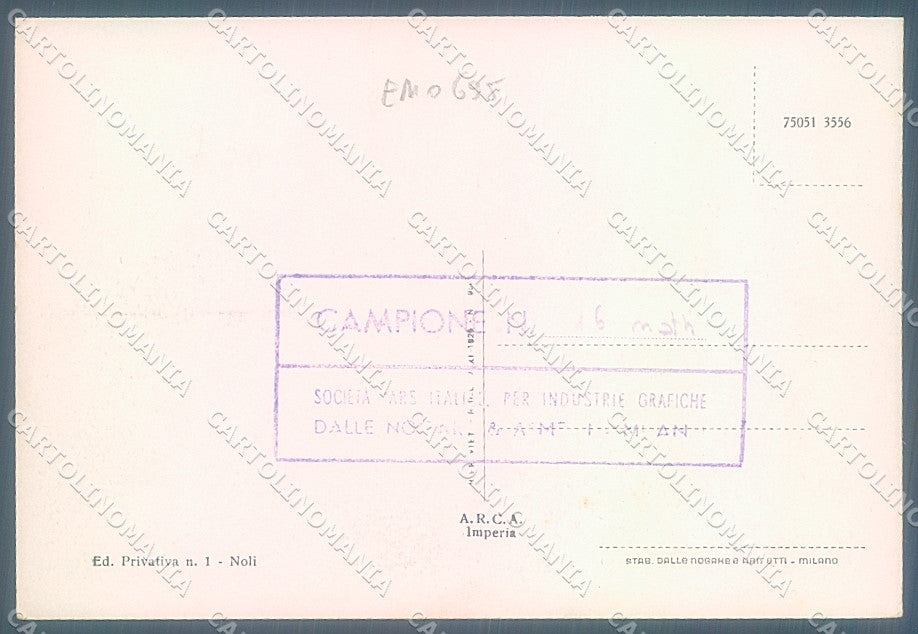 Savona Noli Ligure Campione FG cartolina JK6697 – retro