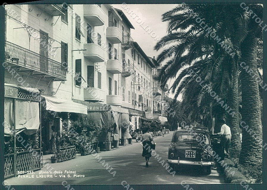 Savona Finale Ligure Via San Pietro Auto Brunner Foto FG cartolina JK6698 – fronte
