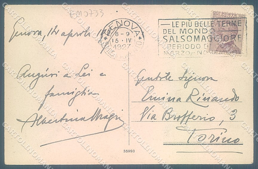 Genova Città Porto cartolina JK6713 – retro