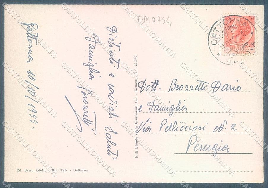 Genova Moconesi Gattorna FG cartolina JK6714 – retro
