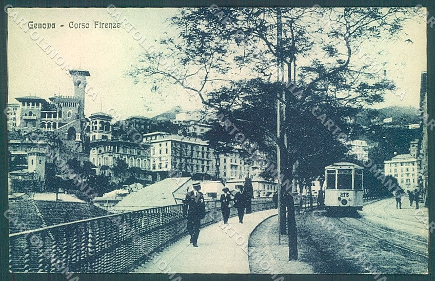 Genova Città Tram Corso Firenze cartolina JK6724 – fronte