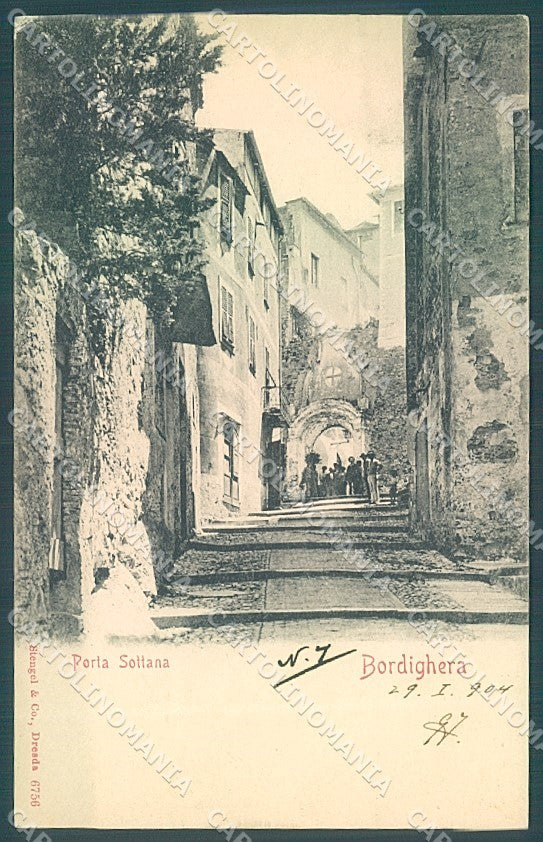 Imperia Bordighera Porta Sottana Stengel 6756 cartolina JK6746 – fronte