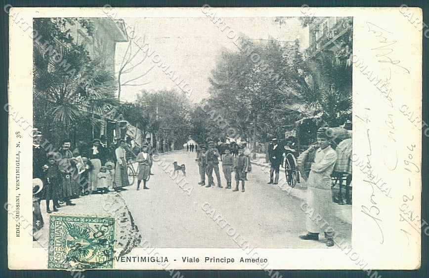 Imperia Ventimiglia Viale Principe Amedeo cartolina JK6762 – fronte