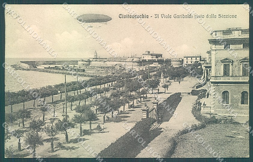Roma Civitavecchia Dirigibile Viale Garibaldi Alterocca 5757 cartolina JK6772 – fronte