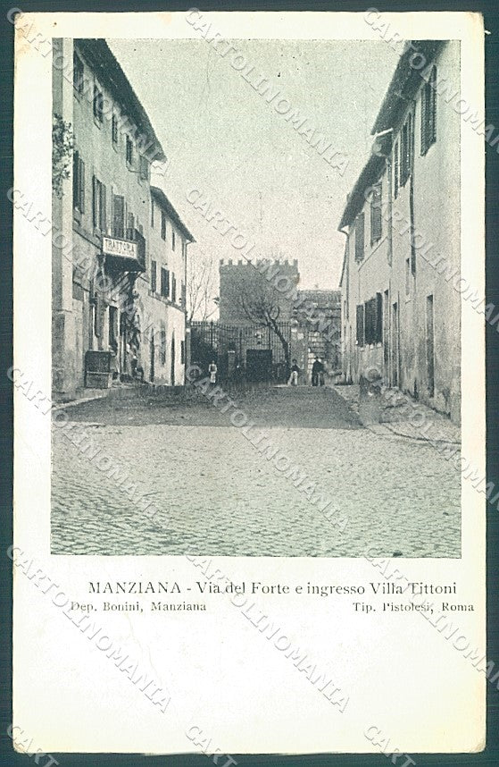 Roma Manziana Via del Forte PIEGATA cartolina JK6774 – fronte