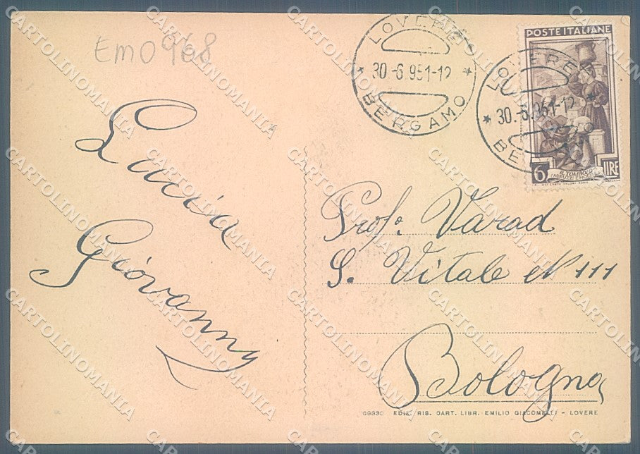 Bergamo Lovere Lago Iseo Acciaierie FG cartolina JK6779 – retro