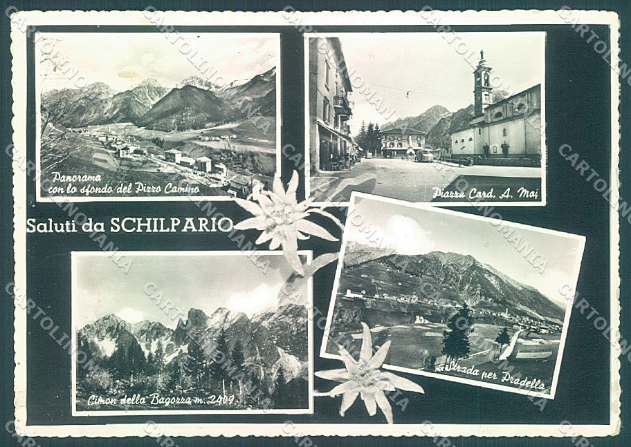 Bergamo Schilpario Chiesa Stelle Alpine Foto FG cartolina JK6782 – fronte