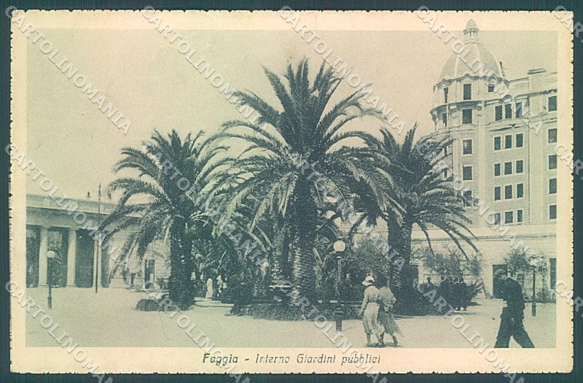 Foggia Città Giardini Pubblici cartolina JK6792 – fronte