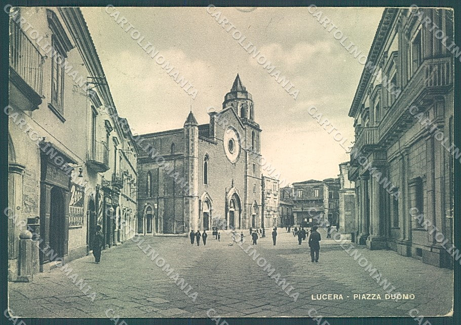 Foggia Lucera Piazza Duomo PIEGHINE FG cartolina JK6793 – fronte