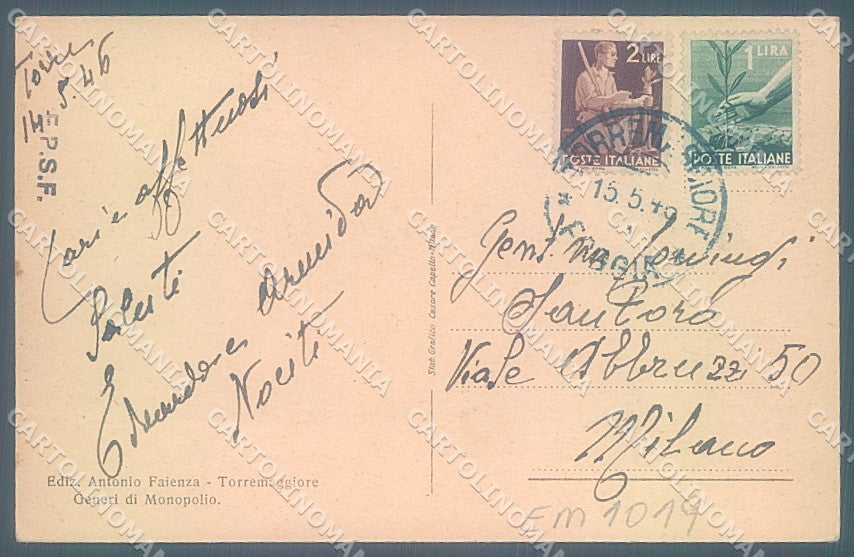 Foggia Torremaggiore Corso Vittorio Emanuele cartolina JK6797 – retro