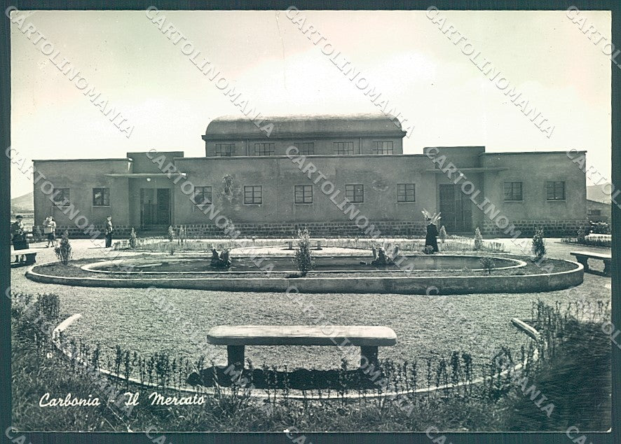 Cagliari Carbonia Mercato PIEGA Foto FG cartolina JK6804 – fronte