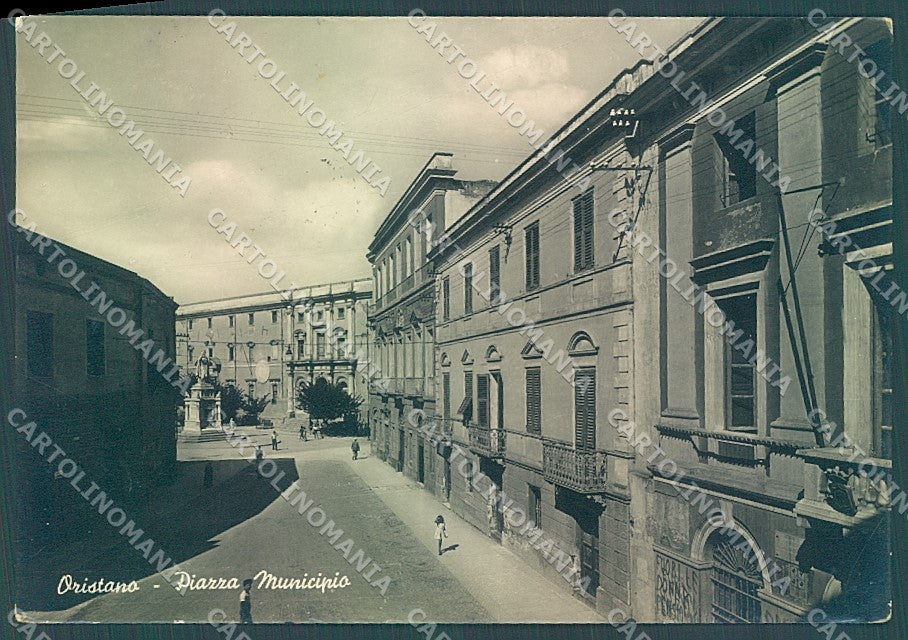 Oristano Città Piazza Municipio Foto FG cartolina JK6813 – fronte