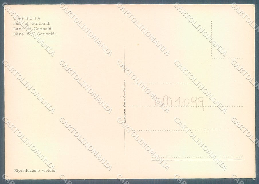 Sassari Caprera Busto Garibaldi Foto FG cartolina JK6816 – retro