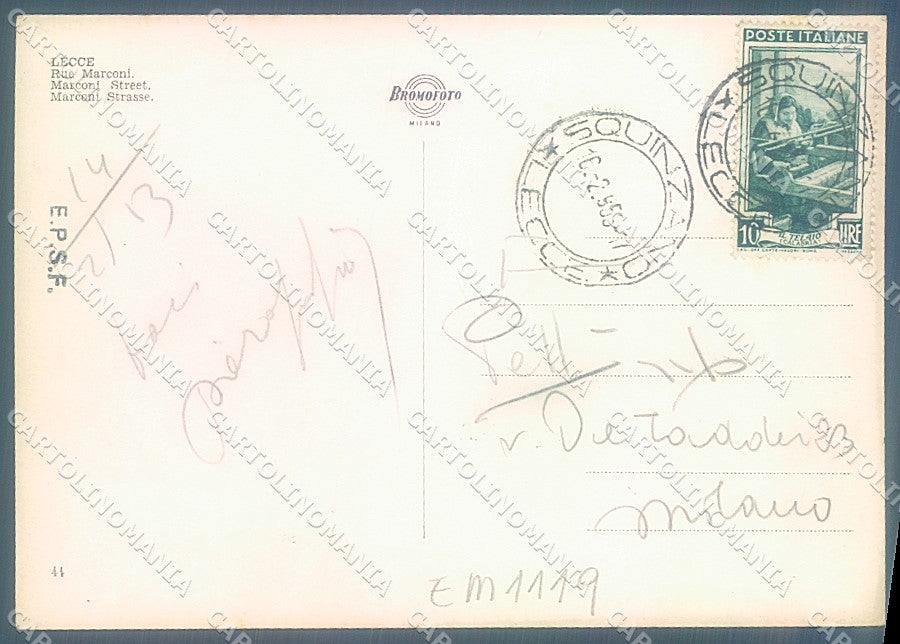 Lecce Città Via Marconi Foto FG cartolina JK6824 – retro