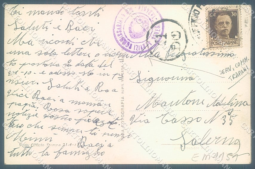 Taranto Città saluti da Marinaio Foto cartolina JK6838 – retro