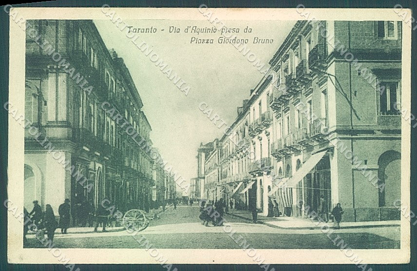 Taranto Città Via d'Aquinio cartolina JK6840 – fronte