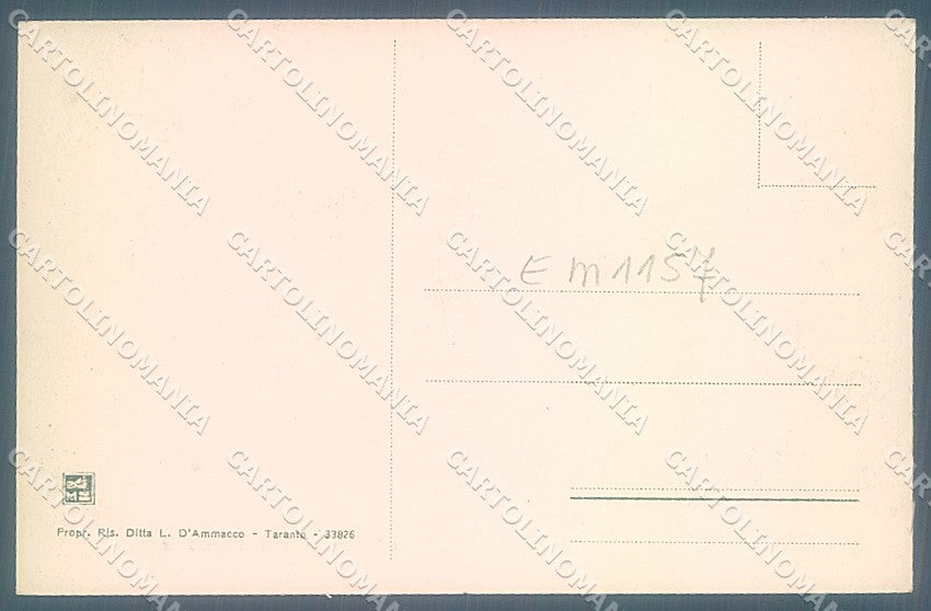 Taranto Città Villa Comunale Modiano 33826 cartolina JK6841 – retro