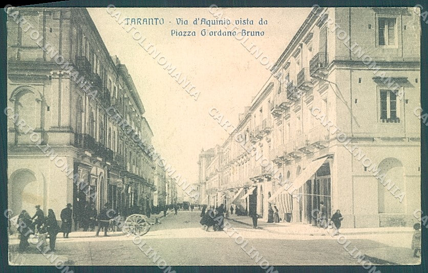Taranto Città Via d'Aquinio cartolina JK6842 – fronte