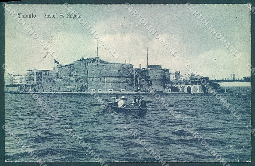 Taranto Città Castel Sant Angelo PIEGHINA ANGOLO cartolina JK6845 – fronte