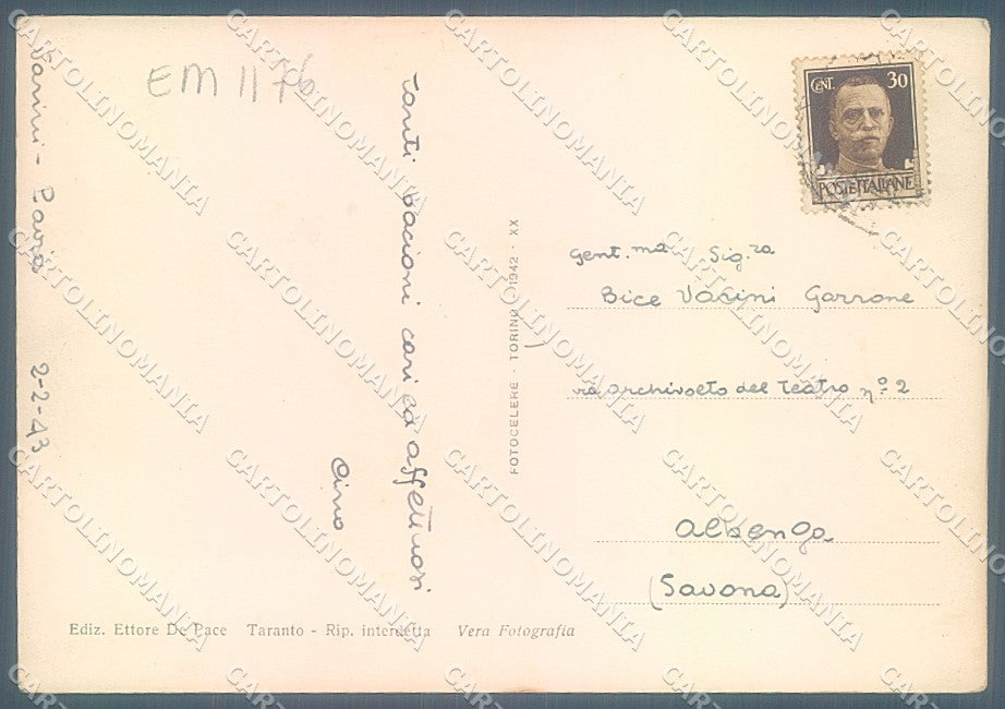 Taranto Città Via Anfiteatro Lungomare Foto FG cartolina JK6847 – retro