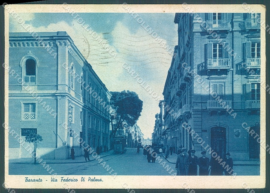 Taranto Città Via Federico Di Palma PIEGHINE FG cartolina JK6849 – fronte