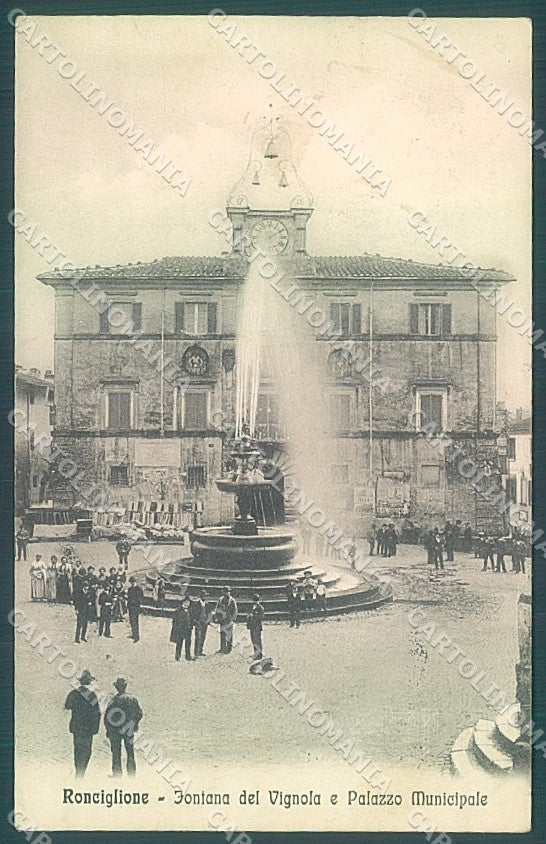 Viterbo Ronciglione Fontana del Vignola Palazzo Municipale cartolina JK6865 – fronte