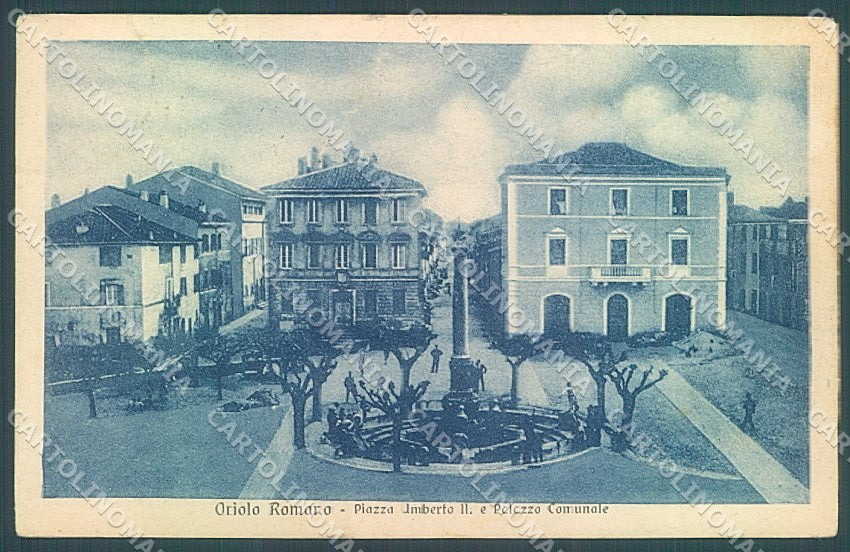 Viterbo Oriolo Romano Piazza Umberto II Palazzo Comunale cartolina JK6867 – fronte
