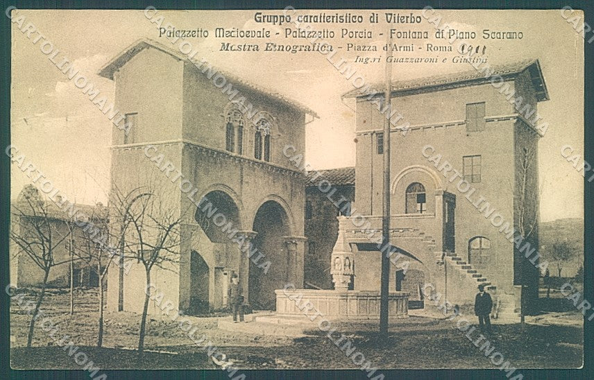 Viterbo Città Fontana Palazzetto Porcia Pianoscarano cartolina JK6872 – fronte