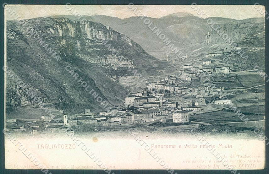 L'Aquila Tagliacozzo Dante Inferno Alterocca 1512 cartolina JK6875 – fronte