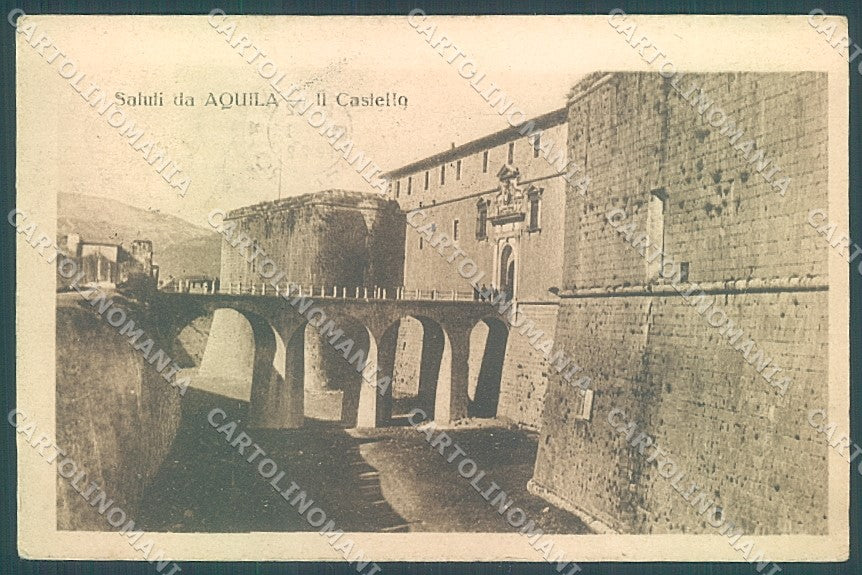 L'Aquila Città Castello saluti da cartolina JK6879 – fronte