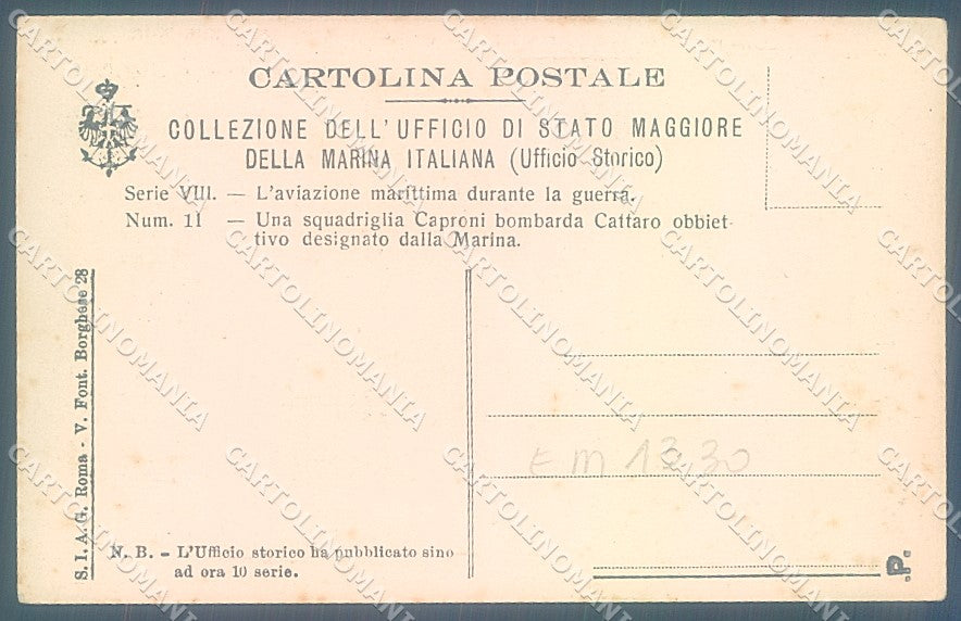 WW1 Propaganda Gabriele D'Annunzio Cattaro cartolina JK6887 – retro