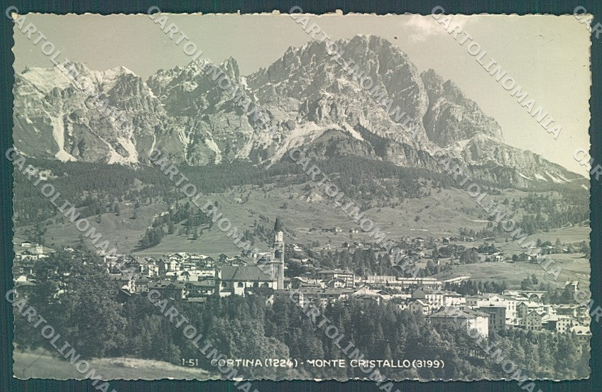 Belluno Cortina d'Ampezzo Monte Cristallo Foto cartolina JK6891 – fronte