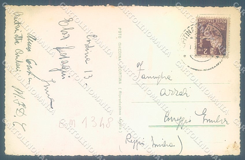 Belluno Cortina d'Ampezzo Monte Cristallo Foto cartolina JK6891 – retro
