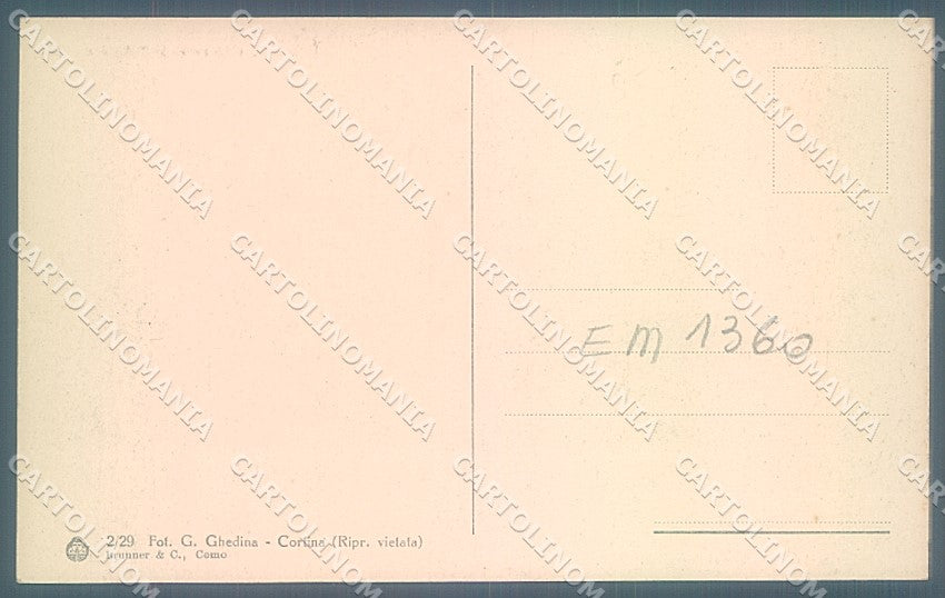 Belluno Pocol Albergo Tofana Brunner 2-29 cartolina JK6893 – retro