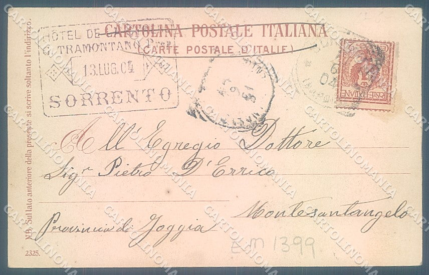 Napoli Sorrento Piazza Ragozino 2325 cartolina JK6909 – retro