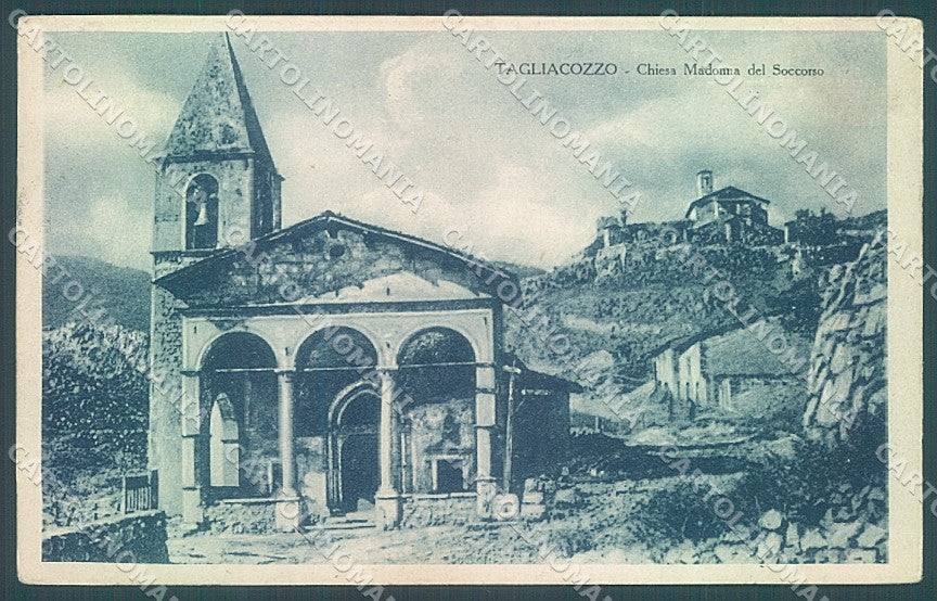 L'Aquila Tagliacozzo Chiesa Madonna del Soccorso ABRASA cartolina JK6910 – fronte