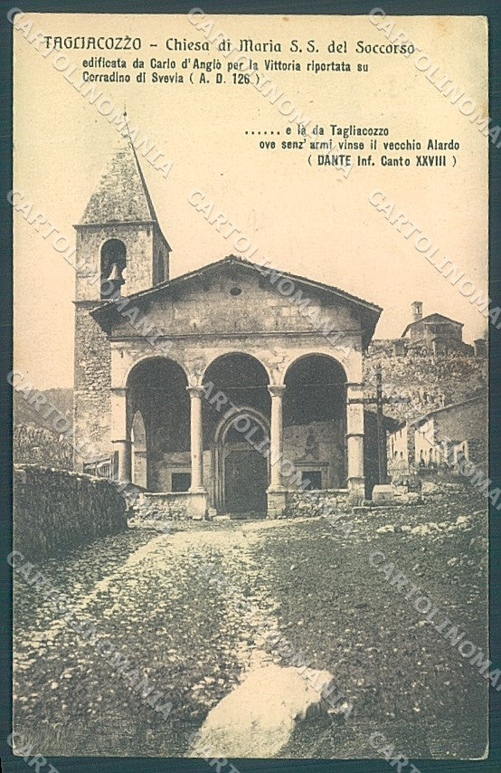 L'Aquila Tagliacozzo Chiesa Madonna del Soccorso cartolina JK6912 – fronte