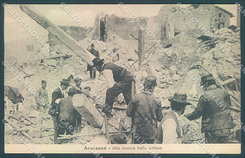 L'Aquila Avezzano Militari Terremoto Alterocca 35246 cartolina JK6915 – fronte