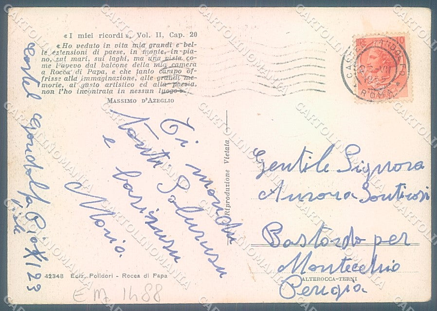 Roma Rocca di Papa Funicolare Vespa Alterocca 42348 FG cartolina JK6922 – retro