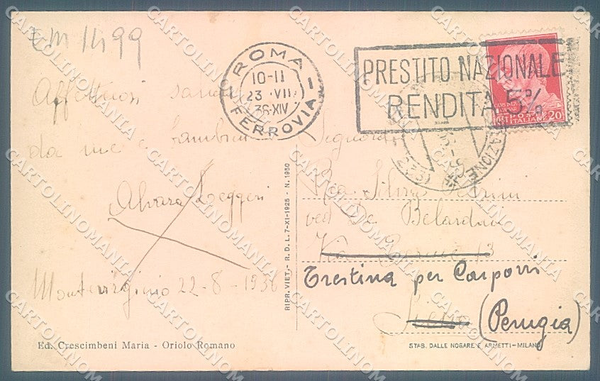 Roma Montevirginio Chiesa Parrocchiale cartolina JK6925 – retro