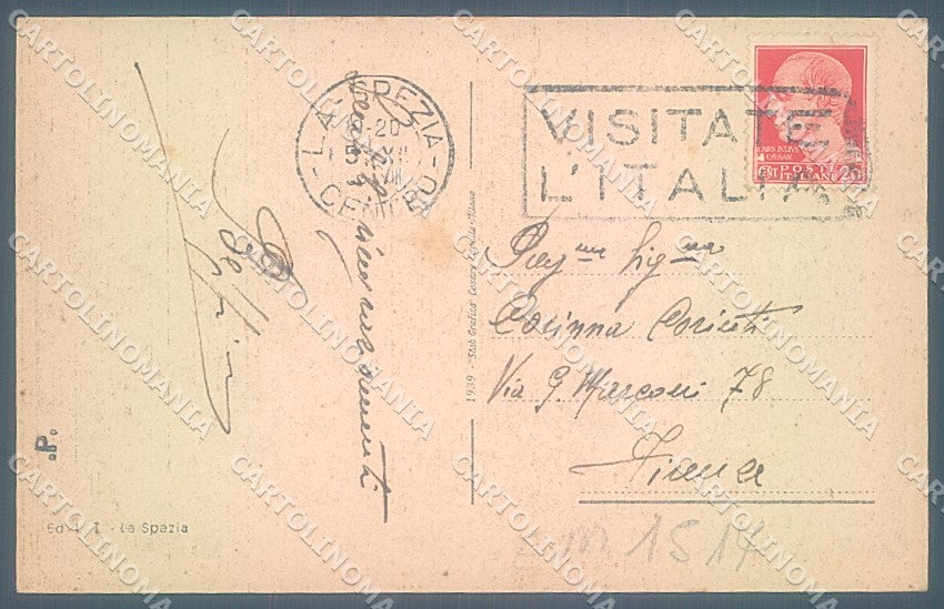 La Spezia Città Chiesa Piazza Brin cartolina JK6932 – retro